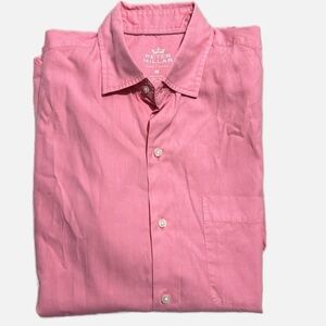 Peter Millar Seaside Collection Men’s Medium Pink Long Sleeve Silk Cotton Shirt